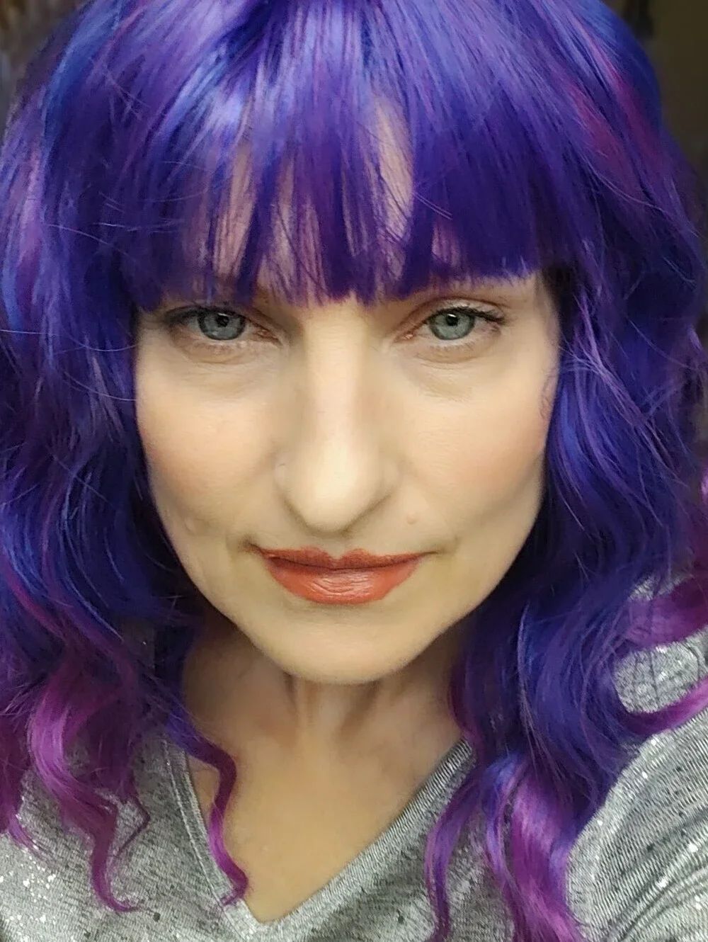 Purple And Pink Full Head Wig NWT